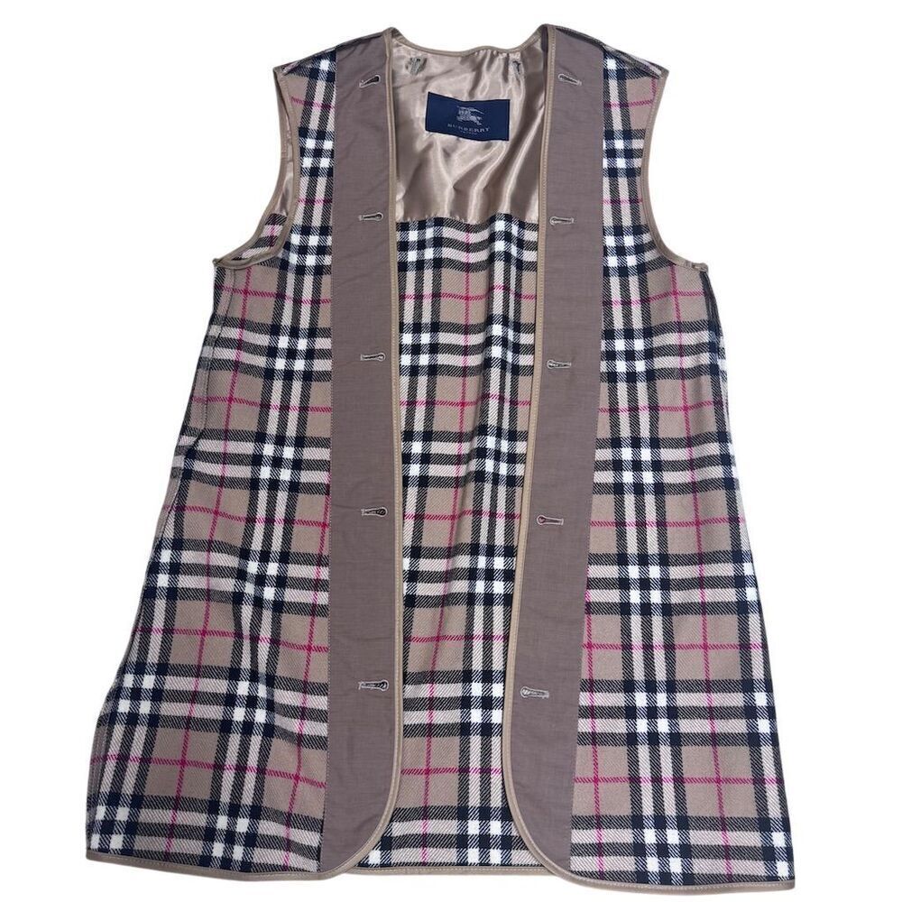EUC Burberry Women's Beige Trench Coat Size 6 Classic Plaid Detachable Lining - Picture 6 of 16